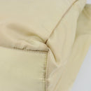 PRADA Tote Bag Nylon Ivory Silver Auth ar13818-15