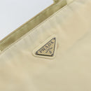 PRADA Tote Bag Nylon Ivory Silver Auth ar13818-17