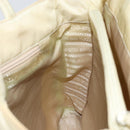 PRADA Tote Bag Nylon Ivory Silver Auth ar13818-19