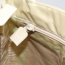 PRADA Tote Bag Nylon Ivory Silver Auth ar13818-21