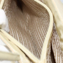 PRADA Tote Bag Nylon Ivory Silver Auth ar13818-11