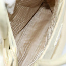 PRADA Tote Bag Nylon Ivory Silver Auth ar13818-24