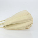 PRADA Tote Bag Nylon Ivory Silver Auth ar13818-4