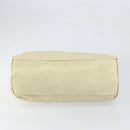 PRADA Tote Bag Nylon Ivory Silver Auth ar13818-5