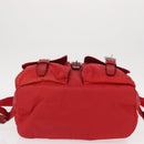 PRADA Backpack Nylon Red Silver Auth ar13819-13