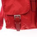 PRADA Backpack Nylon Red Silver Auth ar13819-19