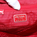 PRADA Backpack Nylon Red Silver Auth ar13819-23