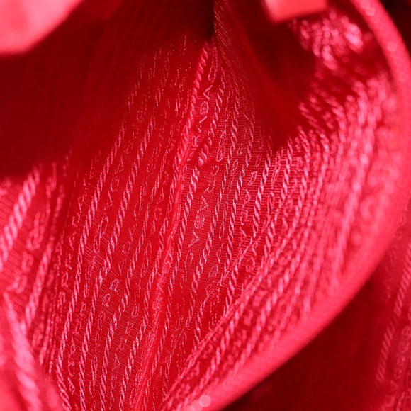 PRADA Backpack Nylon Red Silver Auth ar13819