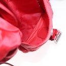 PRADA Backpack Nylon Red Silver Auth ar13819-29