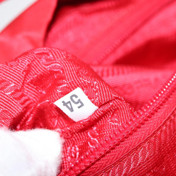 PRADA Backpack Nylon Red Silver Auth ar13819