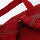 PRADA Backpack Nylon Red Silver Auth ar13819-9