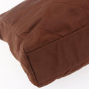 PRADA Chain Tote Bag Nylon Gold Brown Auth ar13820-11