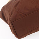 PRADA Chain Tote Bag Nylon Gold Brown Auth ar13820-13