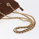 PRADA Chain Tote Bag Nylon Gold Brown Auth ar13820-7