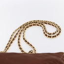 PRADA Chain Tote Bag Nylon Gold Brown Auth ar13820-8