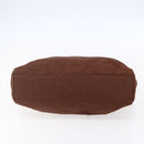 PRADA Chain Tote Bag Nylon Gold Brown Auth ar13820-9