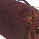 PRADA Chain Tote Bag Nylon Bordeaux Gold Auth ar13821-15