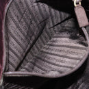 PRADA Chain Tote Bag Nylon Bordeaux Gold Auth ar13821-21