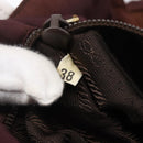 PRADA Chain Tote Bag Nylon Bordeaux Gold Auth ar13821-12
