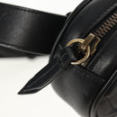 GUCCI GG Marmont Waist Bag Leather Black Gold 476434 Auth ar13822A-19