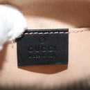 GUCCI GG Marmont Waist Bag Leather Black Gold 476434 Auth ar13822A-20