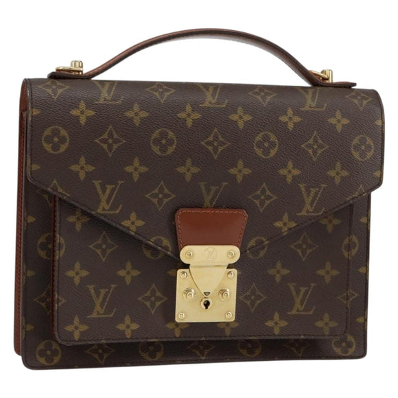 LOUIS VUITTON Monogram Monceau 28 Hand Bag M51185 LV Auth ar13826