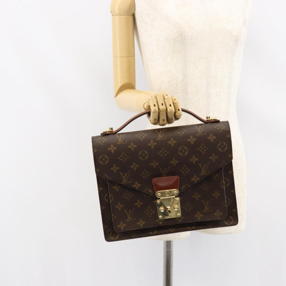 LOUIS VUITTON Monogram Monceau 28 Hand Bag M51185 LV Auth ar13826