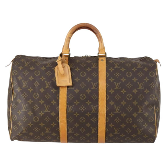 LOUIS VUITTON Monogram Keepall 50 Boston Bag M41426 LV Auth ar13833