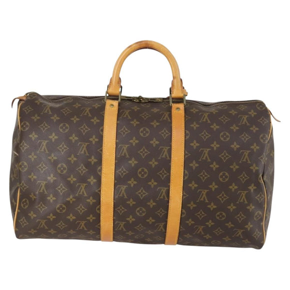 LOUIS VUITTON Monogram Keepall 50 Boston Bag M41426 LV Auth ar13833
