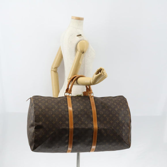 LOUIS VUITTON Monogram Keepall 60 Boston Bag M41422 LV Auth ar13835
