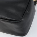 GUCCI Bamboo Hand Bag Leather Black Gold 000 2865 0575 Auth ar13837-10