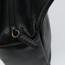 GUCCI Bamboo Hand Bag Leather Black Gold 000 2865 0575 Auth ar13837-14