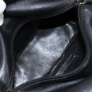 GUCCI Bamboo Hand Bag Leather Black Gold 000 2865 0575 Auth ar13837-16