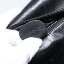 GUCCI Bamboo Hand Bag Leather Black Gold 000 2865 0575 Auth ar13837-21