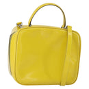 GUCCI Bamboo Hand Bag Enamel 2way Yellow Gold 000 270 0323 Auth ar13838-1