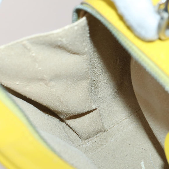 GUCCI Bamboo Hand Bag Enamel 2way Yellow Gold 000 270 0323 Auth ar13838