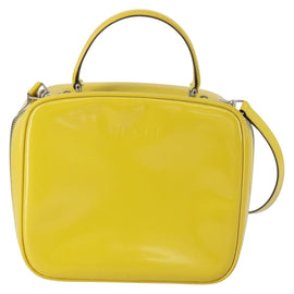 GUCCI Bamboo Hand Bag Enamel 2way Yellow Gold 000 270 0323 Auth ar13838 - 0