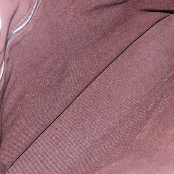 HERMES Trocha Horizontal Zonal MM Tote Bag Canvas Brown Silver Auth ar13839