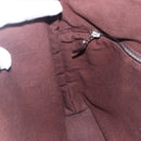 HERMES Trocha Horizontal Zonal MM Tote Bag Canvas Brown Silver Auth ar13839-19