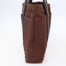 HERMES Trocha Horizontal Zonal MM Tote Bag Canvas Brown Silver Auth ar13839-4