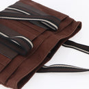 HERMES Trocha Horizontal Zonal MM Tote Bag Canvas Brown Silver Auth ar13839-6