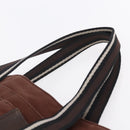 HERMES Trocha Horizontal Zonal MM Tote Bag Canvas Brown Silver Auth ar13839-8