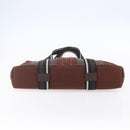 HERMES Trocha Horizontal Zonal MM Tote Bag Canvas Brown Silver Auth ar13839-5
