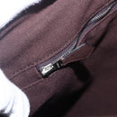 HERMES Trocha Horizontal Zonal MM Tote Bag Canvas Brown Silver Auth ar13840-17