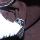 HERMES Trocha Horizontal Zonal MM Tote Bag Canvas Brown Silver Auth ar13840-12