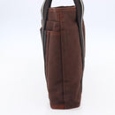 HERMES Trocha Horizontal Zonal MM Tote Bag Canvas Brown Silver Auth ar13840-4