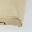 PRADA Hand Bag Nylon Beige Gold Auth ar13842-17