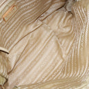 PRADA Hand Bag Nylon Beige Gold Auth ar13842-10
