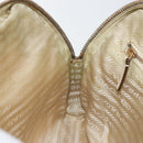 PRADA Hand Bag Nylon Beige Gold Auth ar13842-21