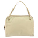 PRADA Hand Bag Nylon Beige Gold Auth ar13842-13